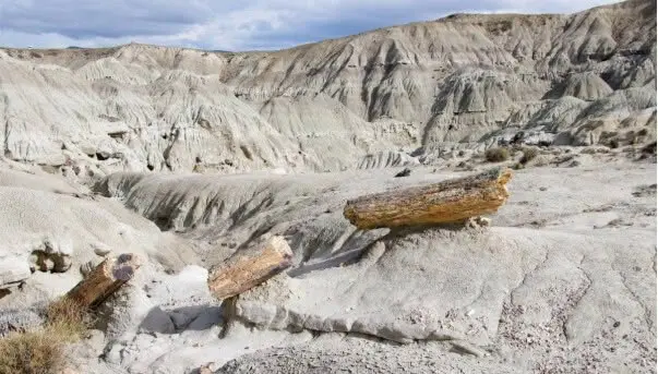 Formaciones geológicas sedimentarias y terreno irregular característico del Cerro Los Hornos