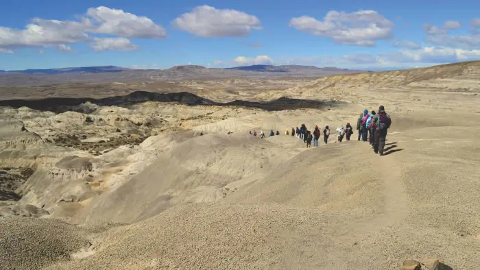 Caminata de exploración con guía bilingüe entre fósiles en el faldeo del Cerro Los Hornos