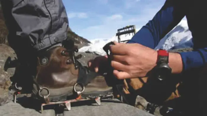 Crampons used during Perito Moreno Glacier minitrekking